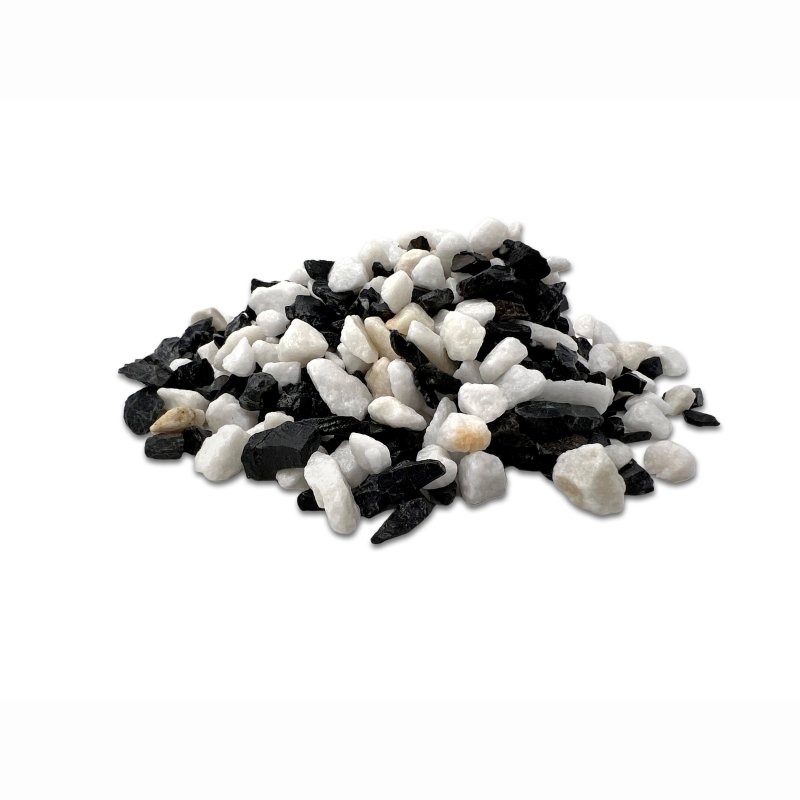 GRAVIER DÉCORATIFS PREMIUM CONCASSÉ NOIR & BLANC